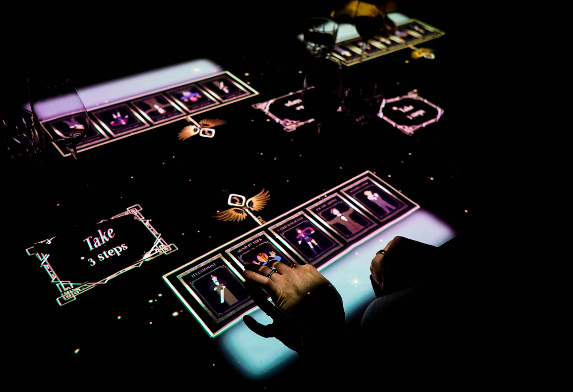 The Magic Table Calgary — fine dining course with projection storytelling