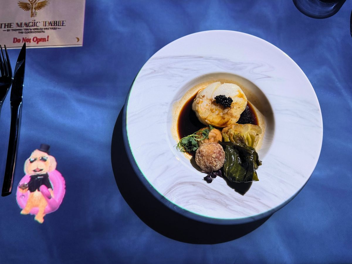 The Magic Table Dubai — fine dining course with spectacular light art